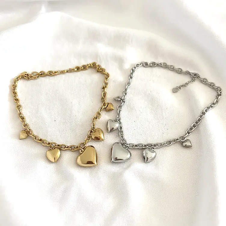 [CCO3] Collana Cuori Big (Gold)