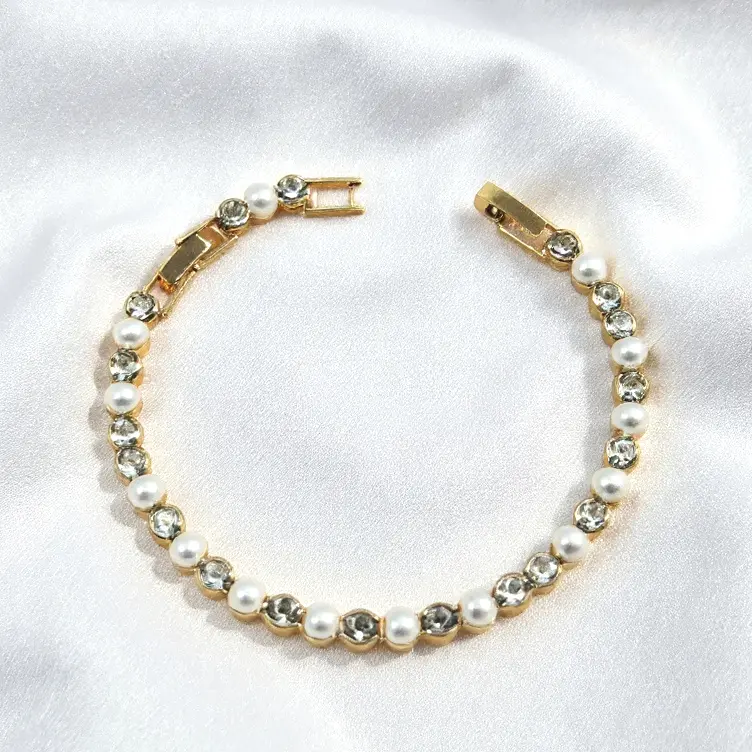 [LBO16] Bracciale Grace Pearl (Gold)