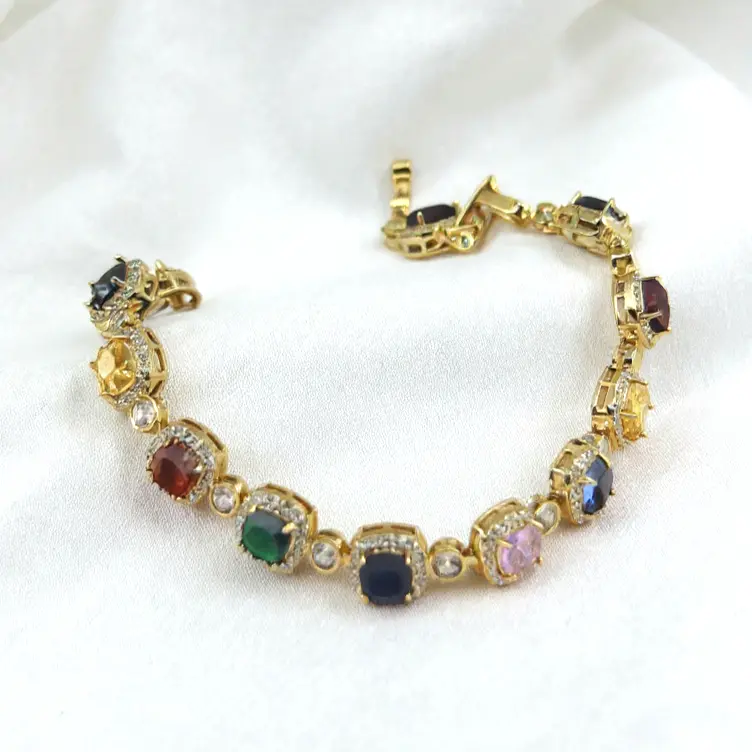 [LBO18] Bracciale Rainbow Glam (Gold)