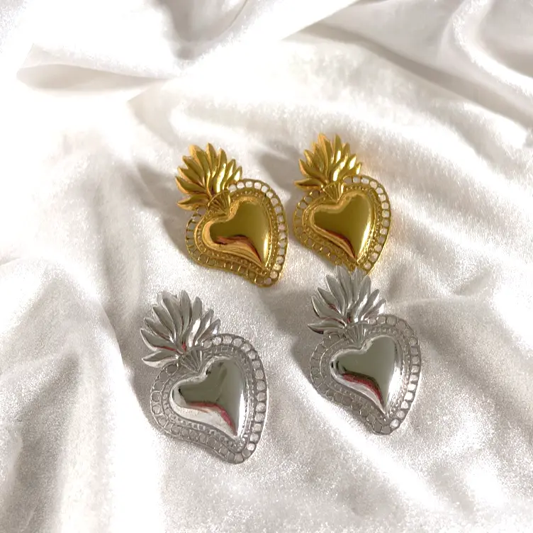 [COO1] Orecchini Fiamma Sacra Big (Gold)